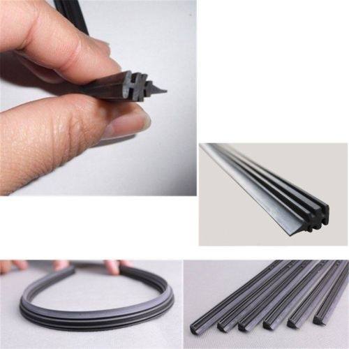 2 Pcs 26inch 6mm Car Bus Silicone Universal Frame less Windshield Wiper Blade Refill