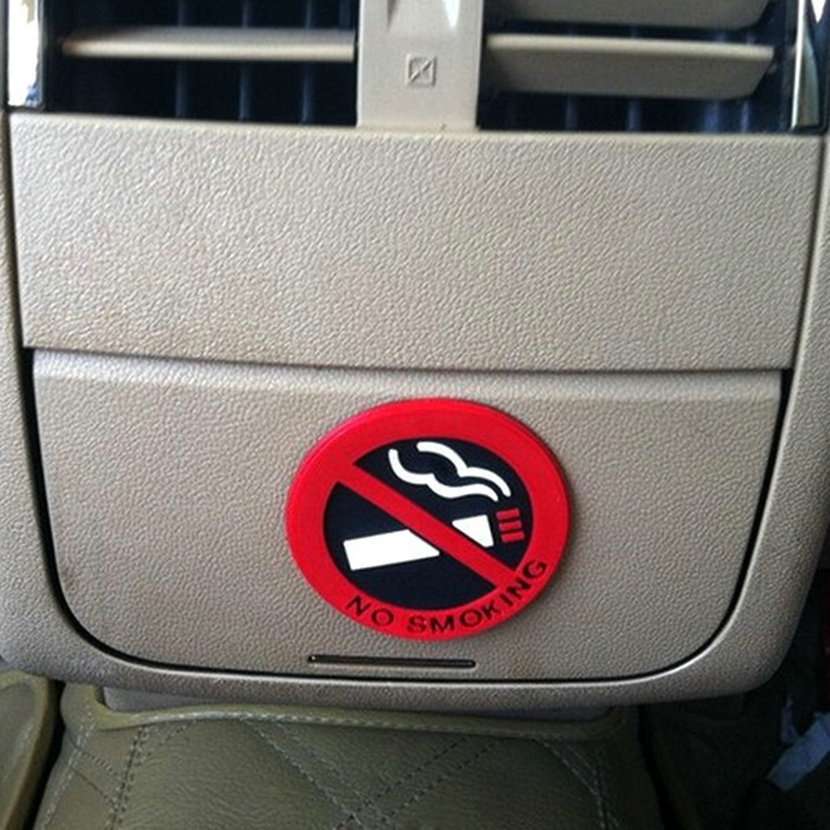 Rubber NO SMOKING Sign Warning Logo Car Taxi Door Decal Badge Sticker-2