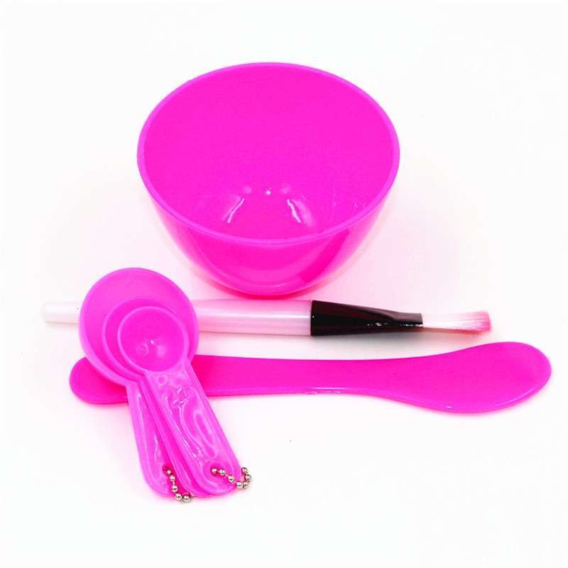 Mixed Bowl Brush Spoon Stick Tool Face Care Set Facial Skin Care Bowl DIY Facial Mask 4 in 1-3