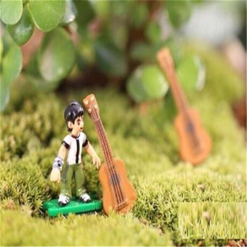 Miniature Dollhouse Garden Craft Fairy Bonsai DIY Decor Guitar 1 PCS-2