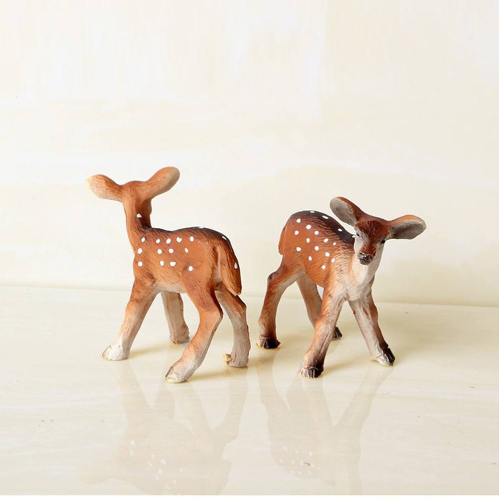 Creative Mini Deer Resin Ornaments Home Decor DIY Craft Kids Toys Animal