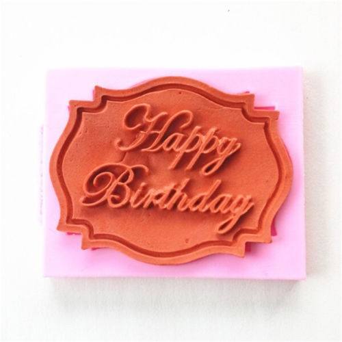 Lovely Happy Birthday Silicone Mould Cake Decorating Lace Mat Baking Mold