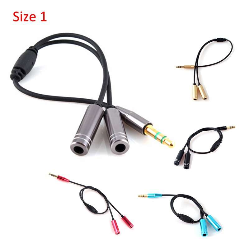 3.5MM Extension Earphone Headphone Audio Splitter Cable Adapter Male to 2 Female-3