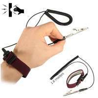 EYhV-Anti Static Adjustable Wrist Strap Discharge Band Ground Bracelet Electronic
