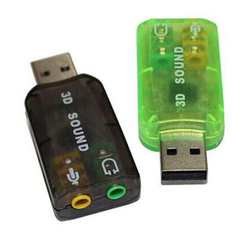 External USB 2.0 to 3D Virtual Audio Sound Card Adapter Converter 5.1 CH-1