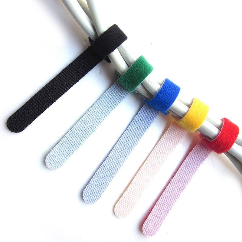 10x Nylon Velcro Cable Ties Wire Strap cord Wrap Fastening Organizer Management Newest