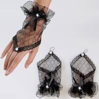 F4IT-Lace Fingerless Gloves Burlesque Clubwear Party Wear Fancy