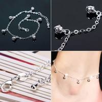 F8vB-Silver Seven Bells Plated Chain Anklet Bracelet Foot Jewelry Barefoot Beach (Size: 25 Cm)