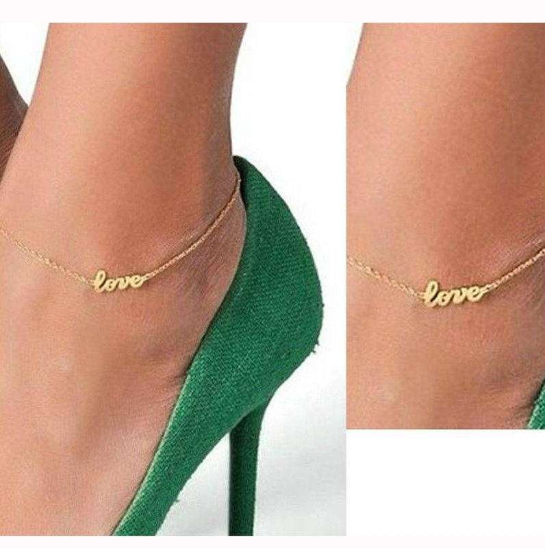 Best Elegant Sexy Anklet Foot Chain Ankle Bracelet Love Charm Sandal Jewelry-3
