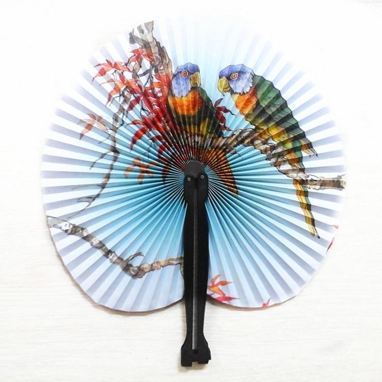3PCS Paper Folding Chinese Oriental Floral Hand Fans-2