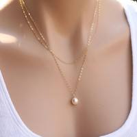 FUSq-Sexy Women Charm Pearl Choker Chunky Statement Bib Pendant Necklace