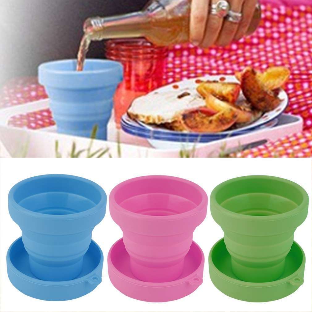Portable Silicone Telescopic Drinking Collapsible Folding Cup Travel Camping-16