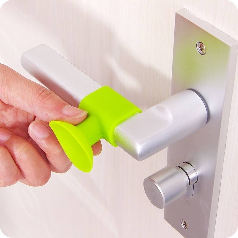 Handles Door Protective Pad Lock Wall Mute Silencer Pad Anti-collision Rubber 2Pcs