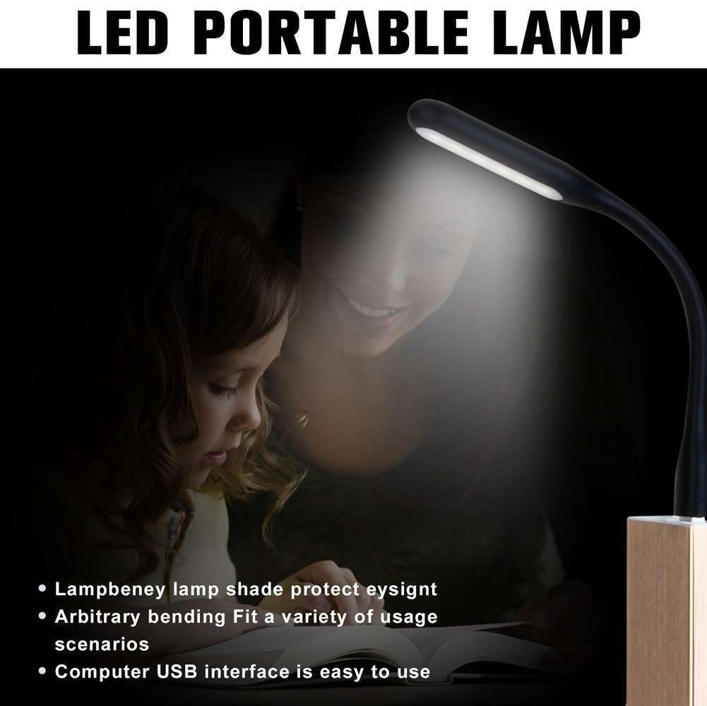 Flexible Mini USB LED Light Lamp For Desktop Reading Laptop PC-4