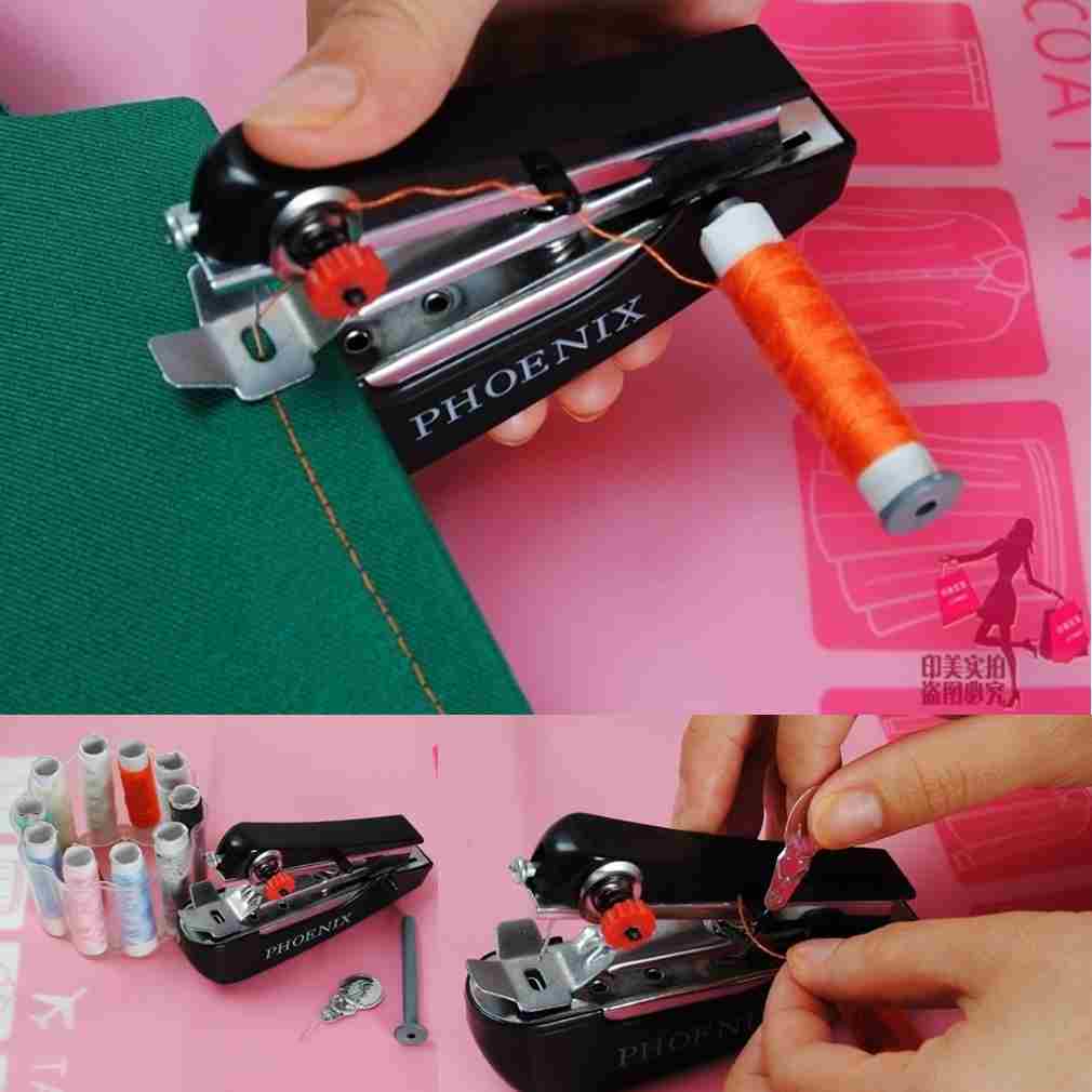 Useful Portable Sewing Machine needlework Cordless Mini Hand-Held Clothes Fabrics Cotton home useful Sewing Machine