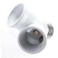 Hkbn-E27 To 2 E27 LED Halogen Y Shape Light Lamp Bulb Splitter Adapter Converter
