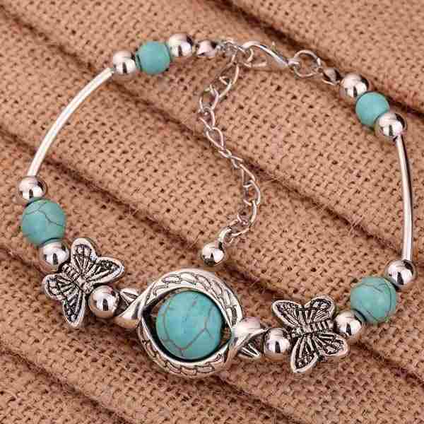 Women's Retro Tibetan Silver Turquoise Bracelet-2