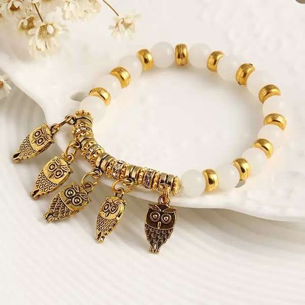 Brand Fashion Summer Style Good Luck Owl Bracelet Charm Beads Bracelets Trendy Classic Fine Jewelry Women-2