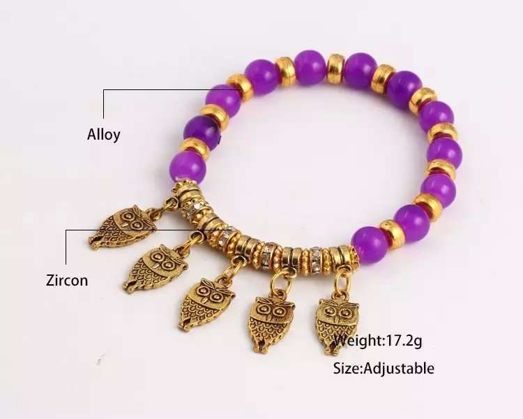Brand Fashion Summer Style Good Luck Owl Bracelet Charm Beads Bracelets Trendy Classic Fine Jewelry Women-4