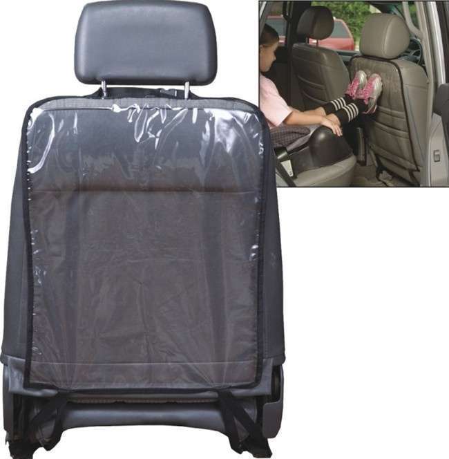 Car Auto Seat Back Protector Cover For Children Kick Mat Mud Clean(Black & Blue)-1