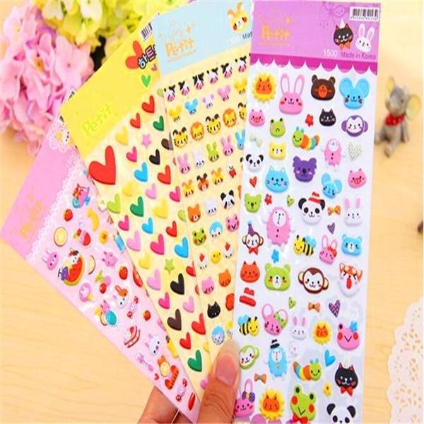 Creative cartoon stereo bubble stickers wholesale stationery stickers affixed mobile phone personality (2pcs)-1