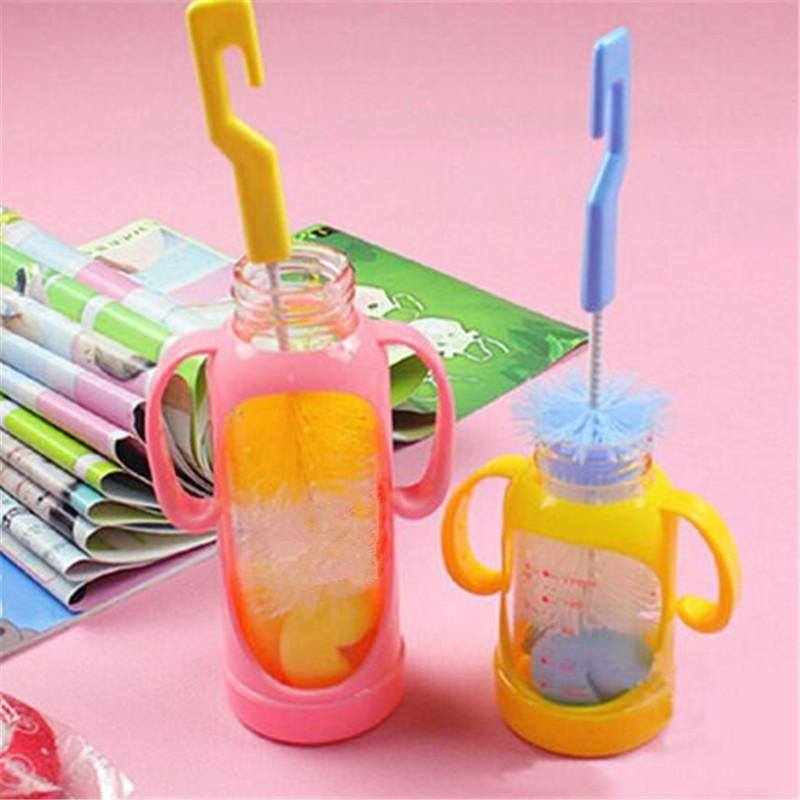 Colors Baby Kids Bottle & Nipple Cleaning Tools Nozzle Spout Teat Clean Brush-1