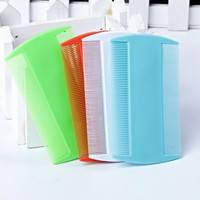 KevK-2pcs Durable Double Sided Nit Hair Combs Kids Head Lice Chic Flea New Fine Tooth Plastic Pet
