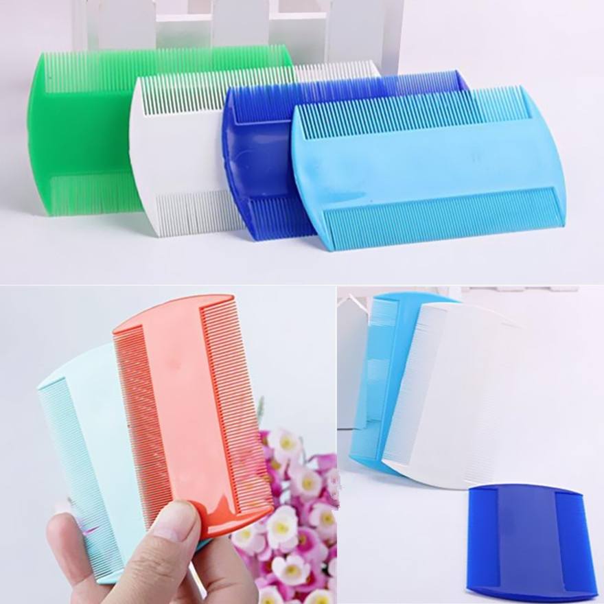 2pcs Durable Double Sided Nit Hair Combs Kids Head Lice Chic Flea New Fine Tooth Plastic Pet-1