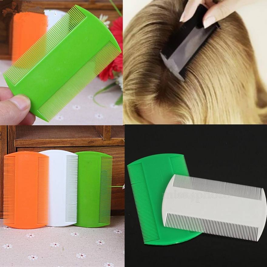 2pcs Durable Double Sided Nit Hair Combs Kids Head Lice Chic Flea New Fine Tooth Plastic Pet-2