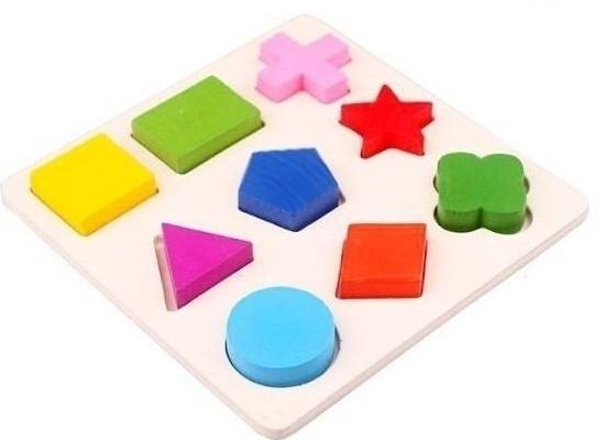 Classic Building Blocks Top Wooden 9 Shapes Colorful Puzzle Toy Baby Educational Brick Toy-1