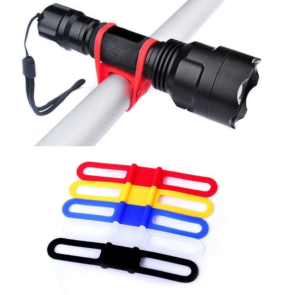 High Strength Silicone Phone Cycling Torch Flashlight Holder Bike Bicycle Light Straps Flexible Light Holder