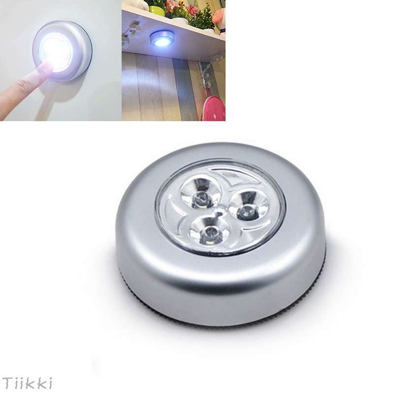 Wall Light Kitchen Cabinet Closet Lighting 3 LED Wireless Push Touch Lamps