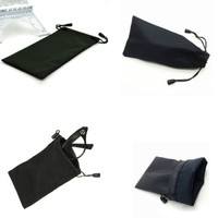 LODQ-5*Pouches Sunglasses Soft Cloth Dust Cleaning Optical Glasses Carry Bag Black