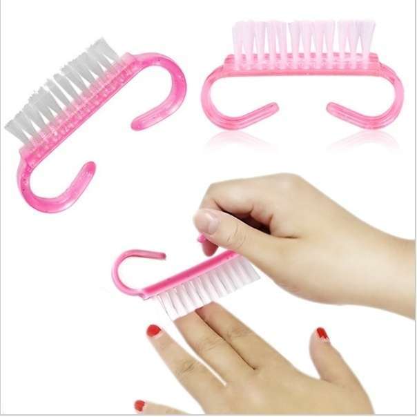 Plastic Handle Clean Nail Art Dust Cleaning Brush Manicure Pedicure Tool