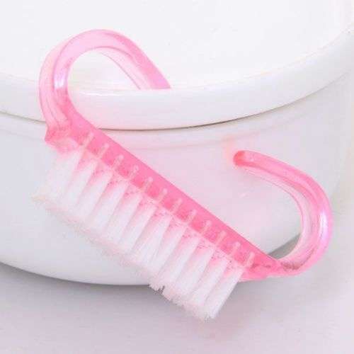 Plastic Handle Clean Nail Art Dust Cleaning Brush Manicure Pedicure Tool-4