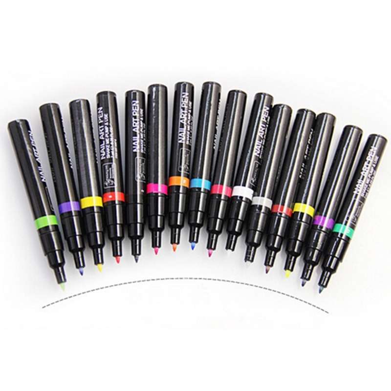 1 Pcs Non Toxic Nail Art Pens 16 Candy Colors For Nails Art DIY Decoration Nail Polish Pen Set 3D Nails Tools Paint Pen-4