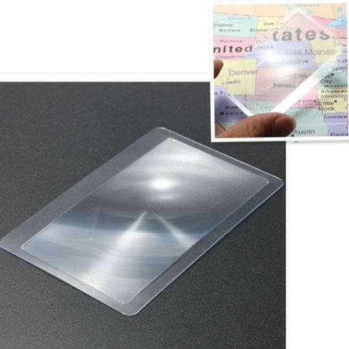 Portable Credit Card 3X Magnifier Magnifying Magnification Fresnel Lens Sheet