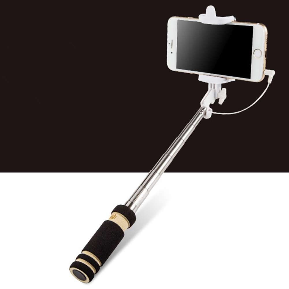 Super Mini Cell Phone Wired Remote Selfie Stick Monopod Pole Holder-6