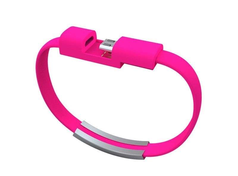 1Pc Bracelet Wrist Band USB Charging Charger Data Sync Cable Cord For iPhone Android Smartphone-4