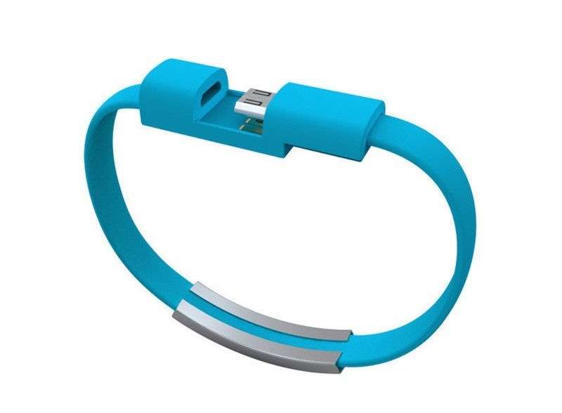 1Pc Bracelet Wrist Band USB Charging Charger Data Sync Cable Cord For iPhone Android Smartphone-5
