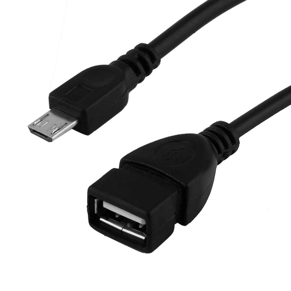 Speed USB 2.0 A Female to Micro B Male Converter OTG Adapter Cable for Smart Phone Black-1