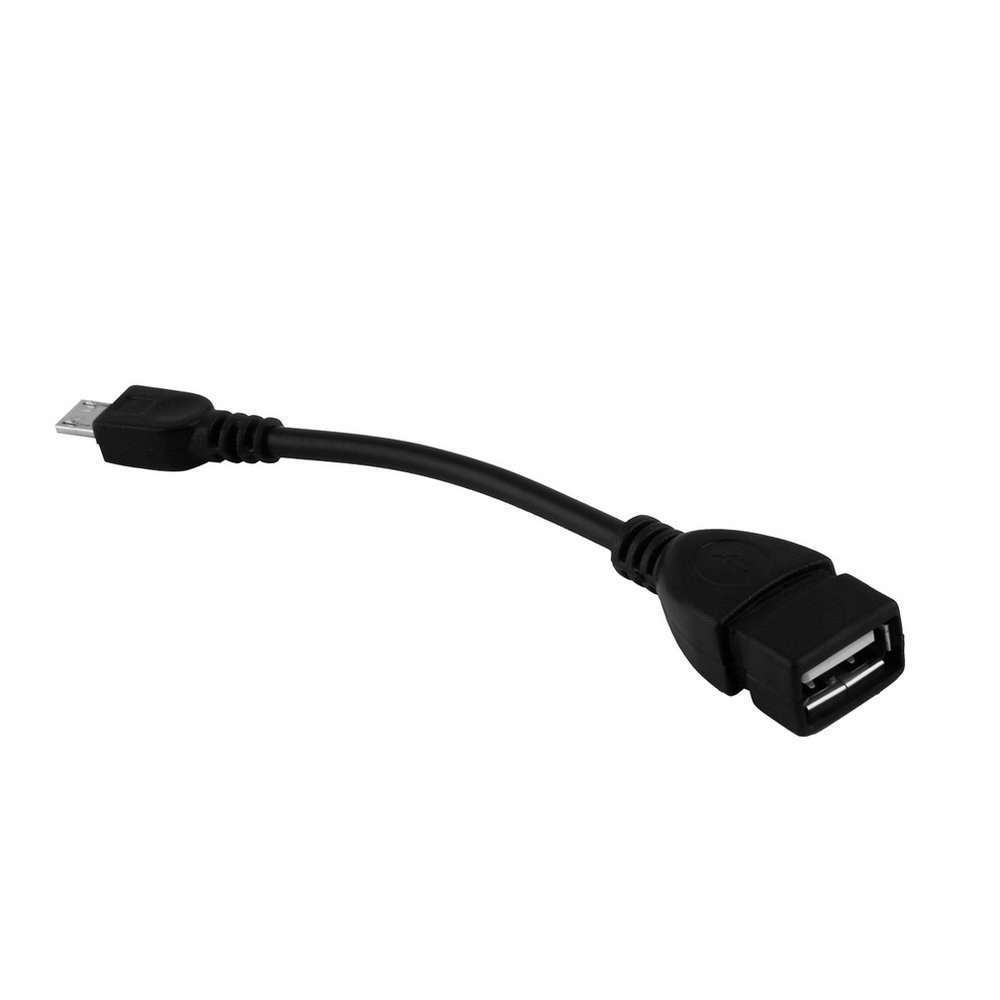 Speed USB 2.0 A Female to Micro B Male Converter OTG Adapter Cable for Smart Phone Black-3