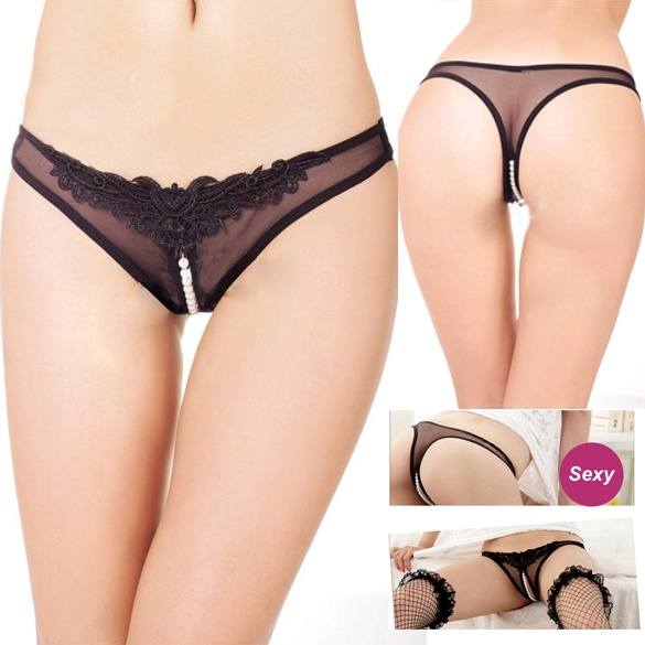Sexy Open Crotch Thongs G-string Fashion V-string Panties Knickers Women-2