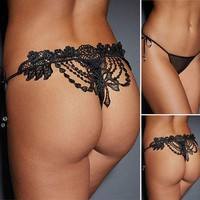 SCFw-Sexy Lace Bandage Briefs Lingerie Knickers G String Thongs Panties Underwear