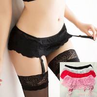 SNfa-Sexy Lace Top Over The Knee Thigh-Highs Stockings W/ Garter