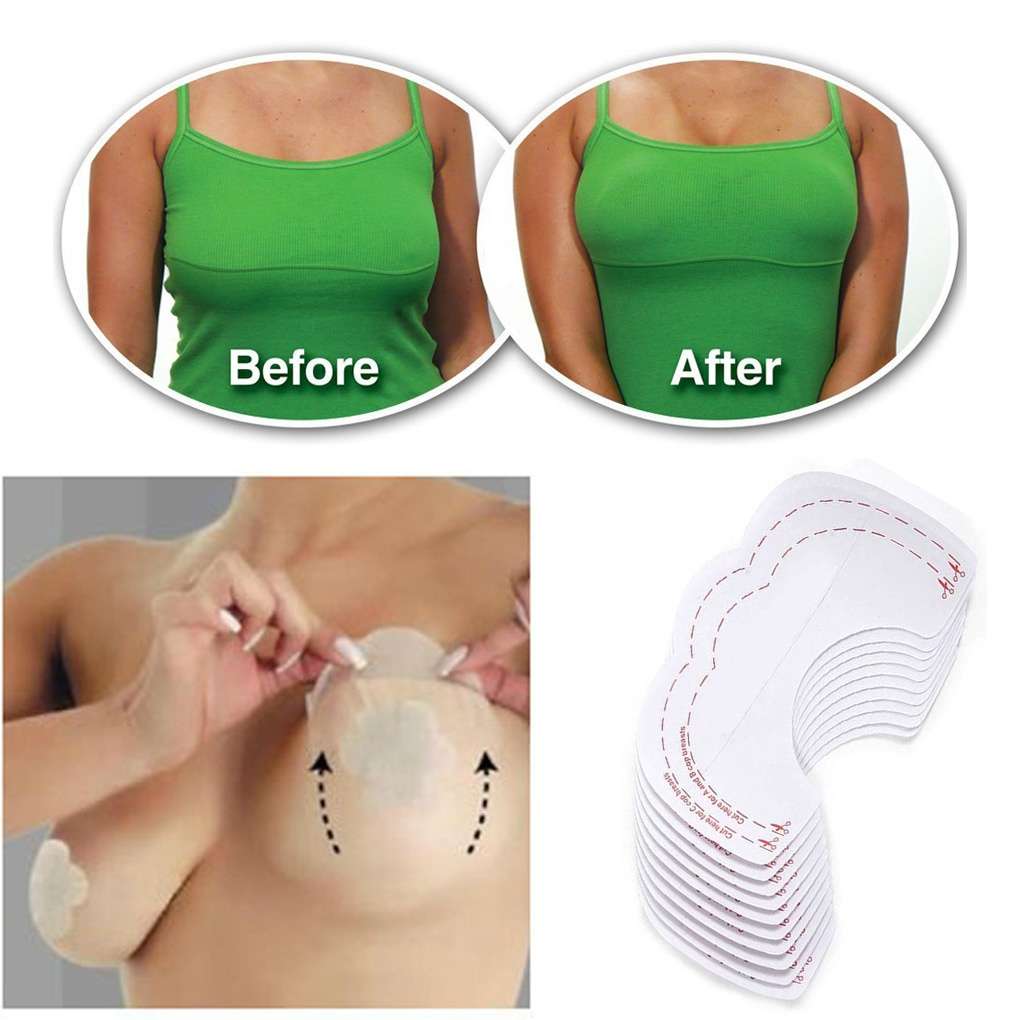 5 pair 10 x Instant Invisible Tape Breast Lift Bra Push Up Boob Uplift Shape Enhancers