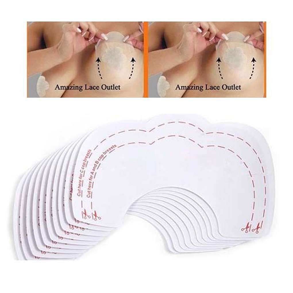 5 pair 10 x Instant Invisible Tape Breast Lift Bra Push Up Boob Uplift Shape Enhancers-4