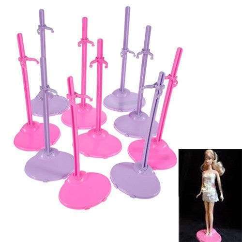 Dolls Toy Stand Support for Barbie Girls Prop Up Mannequin Model Display Holder Purple Pink Blue Color