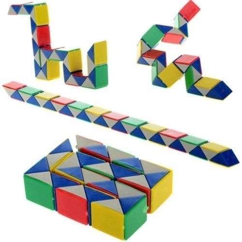 Magic Snake Shape Toy Game 3D Cube Puzzle Twist Puzzle IQ Toy Gift