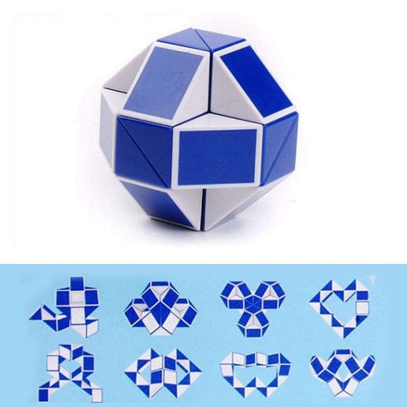 Magic Snake Shape Toy Game 3D Cube Puzzle Twist Puzzle IQ Toy Gift-6